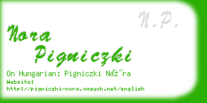 nora pigniczki business card